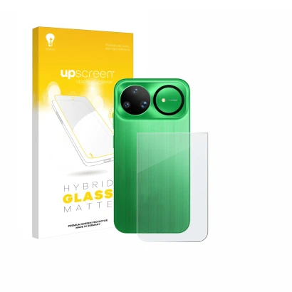 Parte frontale di una confezione del prodotto con il logo del marchio upscreen. Accanto è raffigurato il dispositivo Huawei No