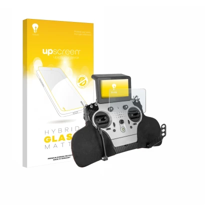 Parte frontale di una confezione del prodotto con il logo del marchio upscreen. Accanto è raffigurato il dispositivo PowerBox 