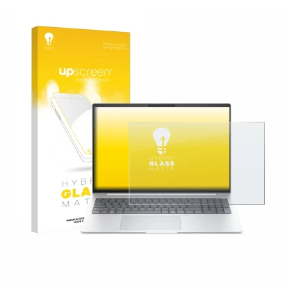 Parte frontale di una confezione del prodotto con il logo del marchio upscreen. Accanto è raffigurato il dispositivo HP EliteB