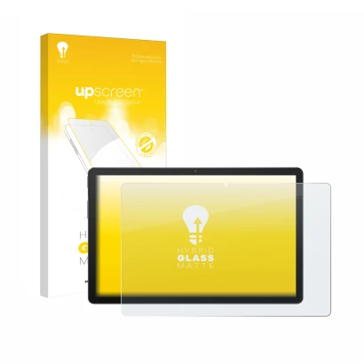 Parte frontale di una confezione del prodotto con il logo del marchio upscreen. Accanto è raffigurato il dispositivo Sunmi CPa