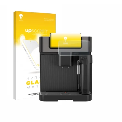 Parte frontale di una confezione del prodotto con il logo del marchio upscreen. Accanto è raffigurato il dispositivo Grundig K