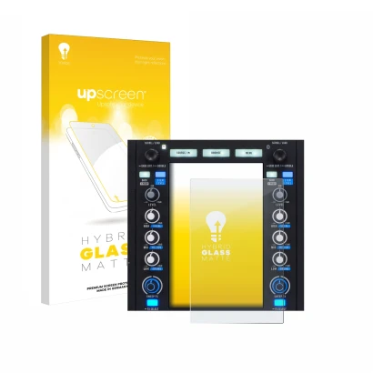 Parte frontale di una confezione del prodotto con il logo del marchio upscreen. Accanto è raffigurato il dispositivo Rane Syst