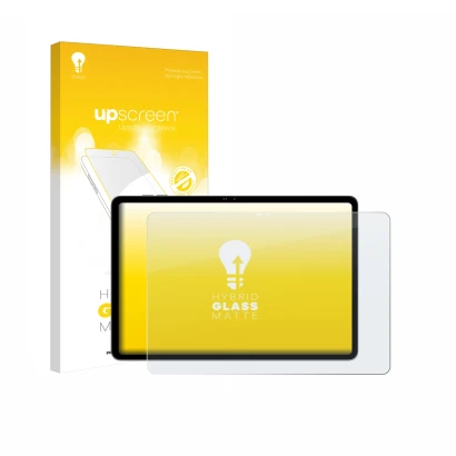 Parte frontale di una confezione del prodotto con il logo del marchio upscreen. Accanto è raffigurato il dispositivo Blackview