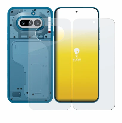 Immagine del dispositivo Nothing Phone (4a) (Fronte+Retro) con un'ampia varietà di protezioni per lo schermo.