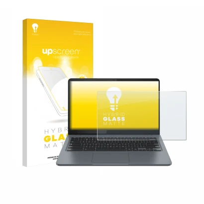 Parte frontale di una confezione del prodotto con il logo del marchio upscreen. Accanto è raffigurato il dispositivo Lenovo Id