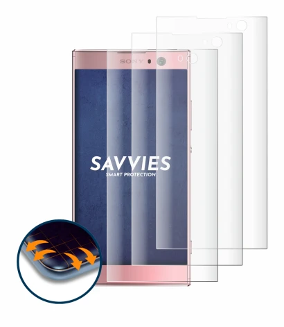 Immagine del dispositivo Sony Xperia XA2 con un'ampia varietà di protezioni per lo schermo.