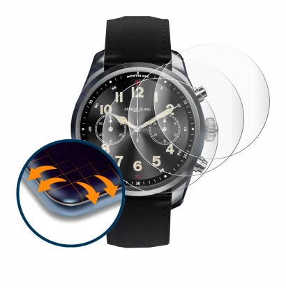 Immagine del dispositivo Montblanc Summit 2 Plus con un'ampia varietà di protezioni per lo schermo.