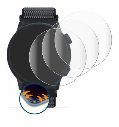 Immagine del dispositivo Coros Pace 2 con un'ampia varietà di protezioni per lo schermo.