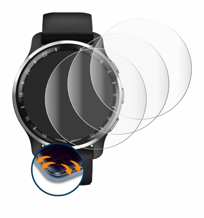 Immagine del dispositivo Garmin D2 Air X10 con un'ampia varietà di protezioni per lo schermo.