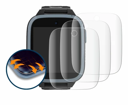 Immagine del dispositivo Xplora XGO3 (1a Gen.) con un'ampia varietà di protezioni per lo schermo.