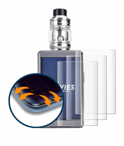 Immagine del dispositivo GeekVape T200 con un'ampia varietà di protezioni per lo schermo.