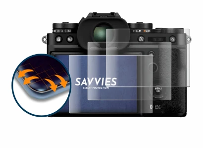 Immagine del dispositivo Fujifilm X-T5 con un'ampia varietà di protezioni per lo schermo.