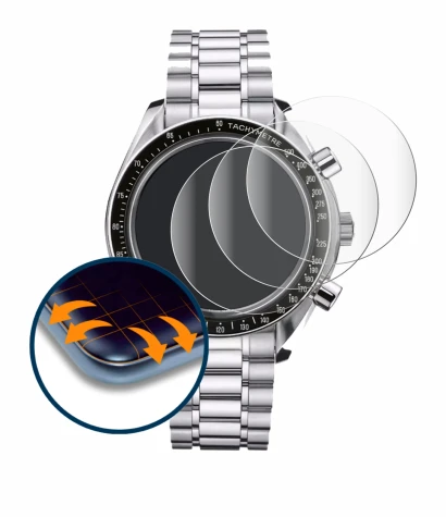 Immagine del dispositivo Omega Speedmaster Reduced (39 mm) con un'ampia varietà di protezioni per lo schermo.