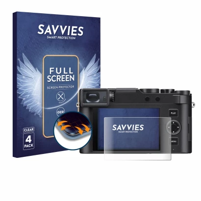 Parte frontale di una confezione del prodotto con il logo del marchio Savvies. Accanto è raffigurato il dispositivo Leica D-Lu