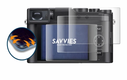 Immagine del dispositivo Leica D-Lux 8 con un'ampia varietà di protezioni per lo schermo.