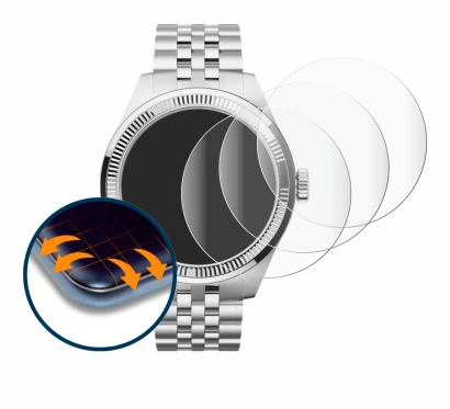 Immagine del dispositivo Withings ScanWatch Nova Brilliant (39 mm) con un'ampia varietà di protezioni per lo schermo.