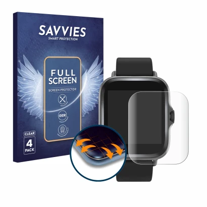 Parte frontale di una confezione del prodotto con il logo del marchio Savvies. Accanto è raffigurato il dispositivo Denver SWC