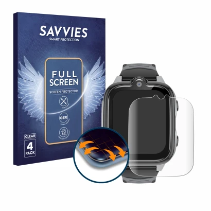 Parte frontale di una confezione del prodotto con il logo del marchio Savvies. Accanto è raffigurato il dispositivo Blackview 