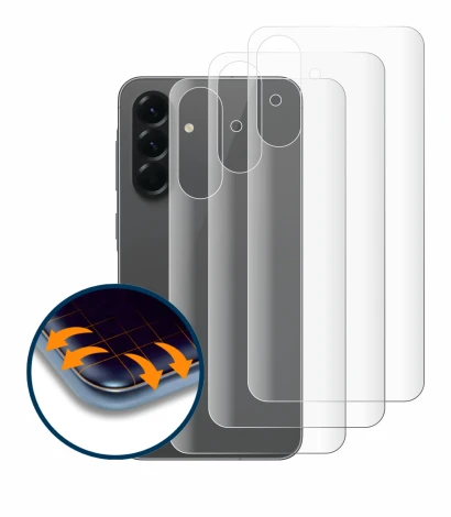 Immagine del dispositivo Samsung Galaxy A56 5G (Posteriore) con un'ampia varietà di protezioni per lo schermo.