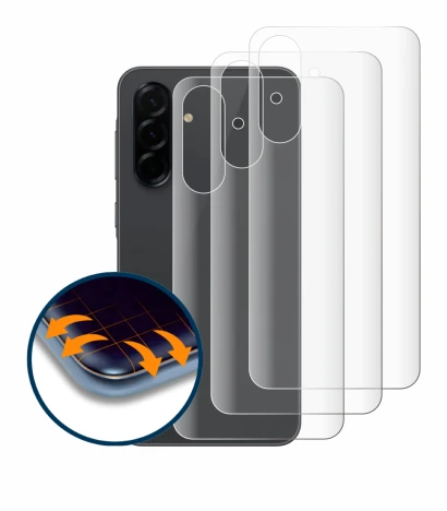 Immagine del dispositivo Samsung Galaxy A36 5G (Posteriore) con un'ampia varietà di protezioni per lo schermo.