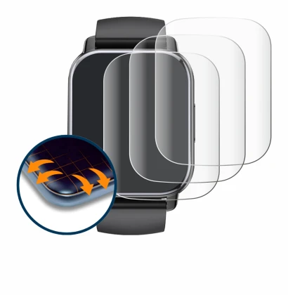 Immagine del dispositivo Poounur T80 1.95" con un'ampia varietà di protezioni per lo schermo.