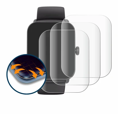 Immagine del dispositivo Hama Smartwatch 6010 con un'ampia varietà di protezioni per lo schermo.