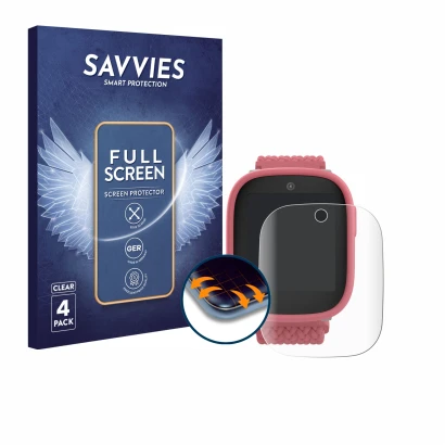 Parte frontale di una confezione del prodotto con il logo del marchio Savvies. Accanto è raffigurato il dispositivo Xplora X6 