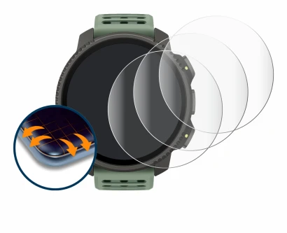 Immagine del dispositivo Suunto Vertical 2 con un'ampia varietà di protezioni per lo schermo.