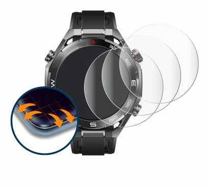 Immagine del dispositivo Huawei Watch Ultimate 2 Black con un'ampia varietà di protezioni per lo schermo.