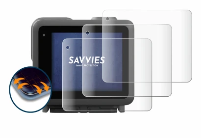 Immagine del dispositivo GoPro Lit Hero con un'ampia varietà di protezioni per lo schermo.