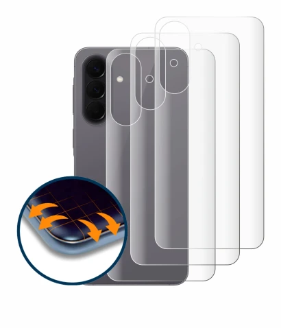 Immagine del dispositivo Samsung Galaxy A57 5G (Posteriore) con un'ampia varietà di protezioni per lo schermo.