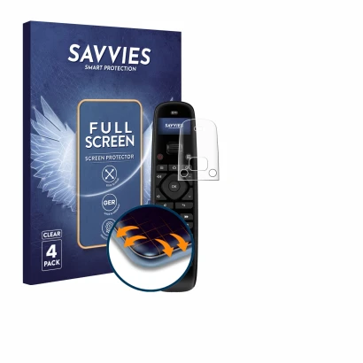 Parte frontale di una confezione del prodotto con il logo del marchio Savvies. Accanto è raffigurato il dispositivo Sofabaton 