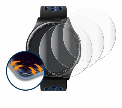 Immagine del dispositivo Reebok Pulse Smartwatch con un'ampia varietà di protezioni per lo schermo.