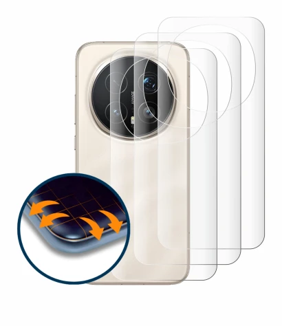 Immagine del dispositivo Honor Magic 8 Pro (Posteriore) con un'ampia varietà di protezioni per lo schermo.