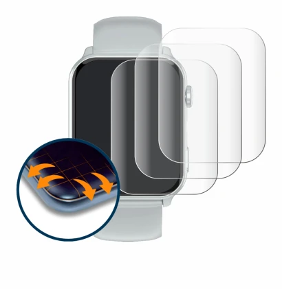 Immagine del dispositivo Blackview R30 Max con un'ampia varietà di protezioni per lo schermo.