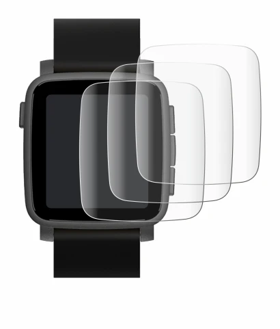 Immagine del dispositivo Pebble Time 2 2026 con un'ampia varietà di protezioni per lo schermo.