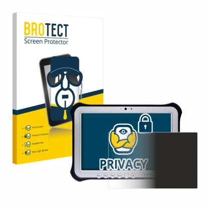 Parte frontale di una confezione del prodotto con il logo del marchio BROTECT. Accanto è raffigurato il dispositivo Panasonic 