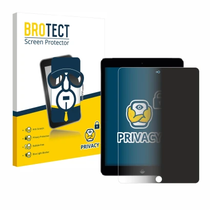 Parte frontale di una confezione del prodotto con il logo del marchio BROTECT. Accanto è raffigurato il dispositivo Apple iPad