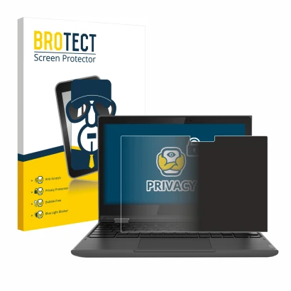 Parte frontale di una confezione del prodotto con il logo del marchio BROTECT. Accanto è raffigurato il dispositivo Lenovo 300