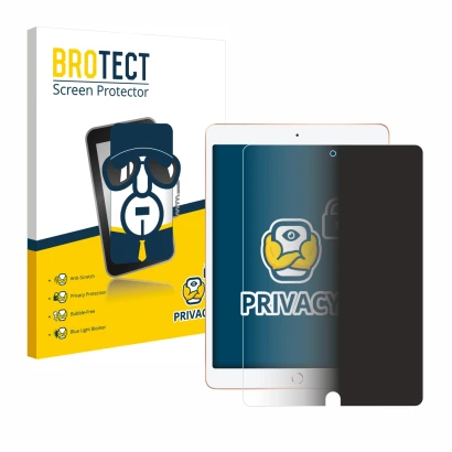 Parte frontale di una confezione del prodotto con il logo del marchio BROTECT. Accanto è raffigurato il dispositivo Apple iPad