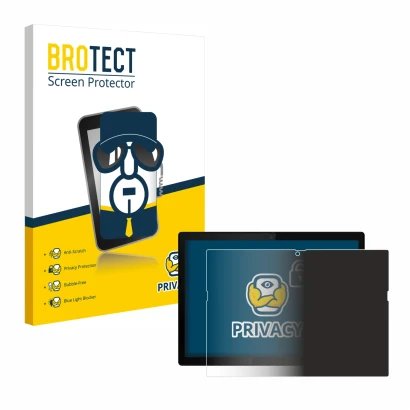 Parte frontale di una confezione del prodotto con il logo del marchio BROTECT. Accanto è raffigurato il dispositivo Lenovo Thi