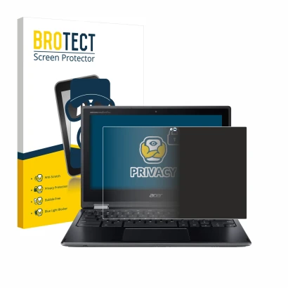 Parte frontale di una confezione del prodotto con il logo del marchio BROTECT. Accanto è raffigurato il dispositivo Acer Chrom