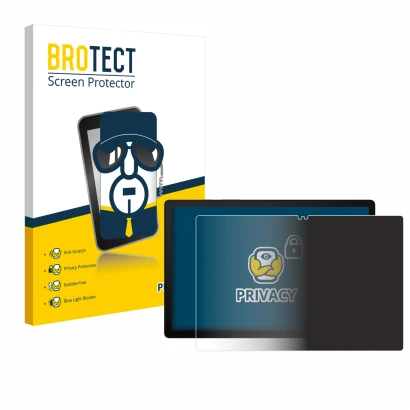 Parte frontale di una confezione del prodotto con il logo del marchio BROTECT. Accanto è raffigurato il dispositivo Samsung Ga