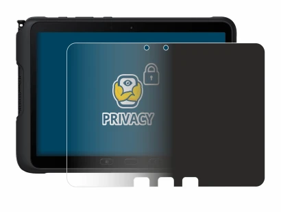 Immagine del dispositivo Samsung Galaxy Tab Active 4 Pro con un'ampia varietà di protezioni per lo schermo.