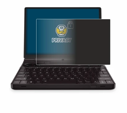 Immagine del dispositivo GPD Win Max 2 con un'ampia varietà di protezioni per lo schermo.