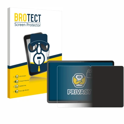 Parte frontale di una confezione del prodotto con il logo del marchio BROTECT. Accanto è raffigurato il dispositivo Lenovo Tab