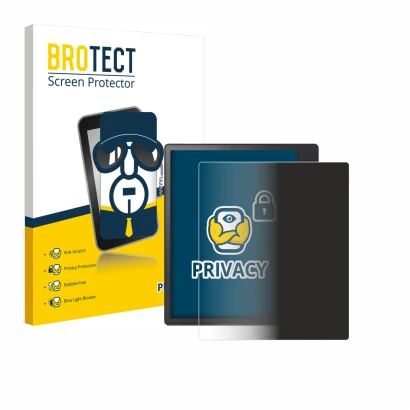Parte frontale di una confezione del prodotto con il logo del marchio BROTECT. Accanto è raffigurato il dispositivo Kobo Elips