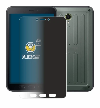 Immagine del dispositivo Samsung Galaxy Tab Active 5 (ritratto) con un'ampia varietà di protezioni per lo schermo.