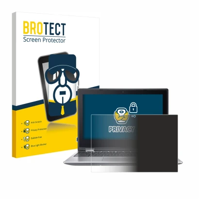 Parte frontale di una confezione del prodotto con il logo del marchio BROTECT. Accanto è raffigurato il dispositivo Acer Chrom