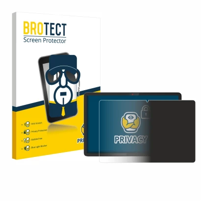 Parte frontale di una confezione del prodotto con il logo del marchio BROTECT. Accanto è raffigurato il dispositivo Lenovo Chr